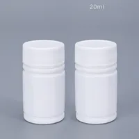 50pcs de bouteille de médicaments en plastique ronde de 20 ml avec conteneur de distribution de capsule portable de gasket de feuille d'aluminium