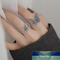 Vintage Hollow Exaggeration Big Butterfly Rings Women Girl Fashion Retro Open Finger Ring Daily Party Jewelry Accessories Factory price expert design Quality