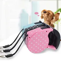 Nouveau design Polka Dot Produits Pet Pertables ABS Durable 5 mètres Automatique Automatic Dog Walking Accessoires de laisse