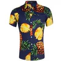 Camicie casual da uomo Camisas Hawaianas de Manga Corta Para Hombre, Inforales Algodón Con Flores Onduladas, Moda Regolare, Verano, Nuevas