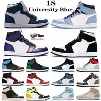 1S Universidad Blue UND MENS Baloncesto Zapatos de baloncesto Jumpman 1 Travis Travis Oscuro Mocha Dark Obsidian Trainers Hyper Royal Sports Sneakers Tamaño 36-47