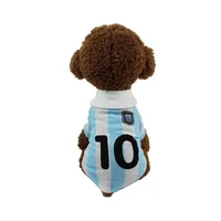 Dog Apparel 6 Stijl T-shirt voor zomer seizoen Polyester Honeycomb Rusland Wereldbeker Vest Puppy Pets Maat XS S M L BFL006