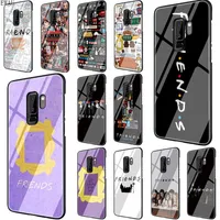 Arts And Crafts EWAU Friends Season TV Tempered Glass Phone Case For Samsung S7 S8 S9 S10 Plus Note 8 9 A10 20 30 40 50 60 70