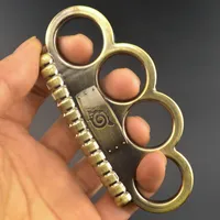 Metal Tiger Brass Knuckle Duster Four Fingerg Martial Arts Fighting Iron Pist Ring Hands Clop Suporte à mão