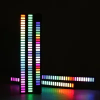Paski paski LED Light Car Sound Control Pickup Rytm Lampa Muzyka Atmosfera RGB Kolorowa Tube USB Ambient Decor