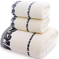 Juego de baño de algodón de toalla 140x70cm 35x75 cm Absorbente suave de tres piezas de tres piezas de microfibra grande