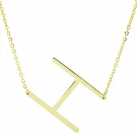 Anhänger Halsketten Mode Brief Anhänger Alfabet Initial H-N Halskette Gold ColorStainless Steel Choker Frauen Schmuck