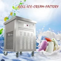 상업용 주방 가전 제품 Kolice 무료 배송 ETL CE 단일 스퀘어 52x52cm Pan Thai Instant Fry Ice Cream Machine