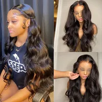 Brasiliano Body Wave Capelli per bambini Presoched Parrucche anteriori in pizzo per le donne nere Hair Human Hair 13x4 Transparent full hd pizzo parrucca frontale sciolto wave parrucca