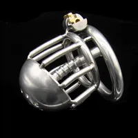 Free Sipping!Latest design Stainless steel Male chastity devices More short Cage Urethral Tube BDSM Sex Toys For Men A220 P0826