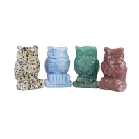Crystal Owl Arts and Crafts Statue Ornaments Desktop Een woonkamer Chinese stijl Ornament 1,5 inch 10DX Q2