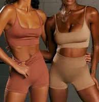 2022 Yoga outfits yoga bh gym kläder korsa tillbaka kvinnor underkläder stötsäkra samling