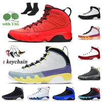 2021 Mens Basketball Shoes Jumpman 9 9s Chile Red Change World University Gold White Pink Multi Color Statue Snakeskin Luxurys Designers Sneakers Trainers