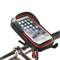 Soporte de teléfono móvil impermeable universal Bolsa de manillar de bicicleta con pantalla táctil para dispositivos de 6 pulgadas