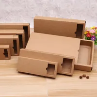 Kraft Paper Drawer Box Festival Gift Wrapping Boxes Soap Jewelry Candy Weeding Party Favors Gift Packaging