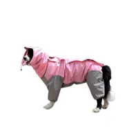 Köpek Giyim Büyük Fırsat Retriever Yağmurluk Küçük Köpekler için Su Geçirmez Pet Giysileri Açık Giyim Ceketler Ceket Pembe 26