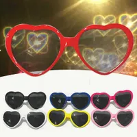 Solidne ramki w kształcie serca Efekty specjalne Okulary Unisex Okulary Nowość Miłość Okulary Lekkie Serce Wygląd Piękne Lampy Night Walentynki Prezent H12DU4E