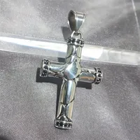 Titanium Steel Personalized Cross Pendant Crowe Male Stainless Steel Necklace Accessories