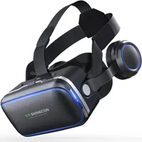 Casque VR Capacete Virtual Reality Óculos 3D Óculos de Óculos de Óculos com fone de ouvido para iPhone Android Smartphone Smart Phone Stereo