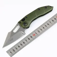 High End Automatic Tactical Folding Mes D2 Stone Wash Mes T6061 Aluminium Handvat EDC Pocket Knives Survival Map Knifes Green Handles