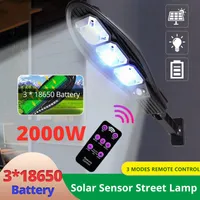 Solar Lamps Street Light 180COB Built-in 3 Batteries Motion Sensor Security Induction LED Garden Lamp Waterproof PIR Lantern