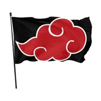 Naruto Akatsuki Clouds Flags Banners 150x90cm 100D Polyester Fast Shipping Vivid Color High Quality With Two Brass Grommets