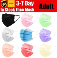 Masques de protection jetables en actions américaines masque de protection à 3 couches avec masques de plein air sanitaire