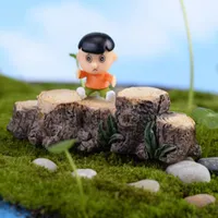 Décorations de jardin DIY Mini Tree Stump bridge Modèle Résine Fée Miniatures Dollhouse / Terrarium / Succulents / Micro Paysage Décoration