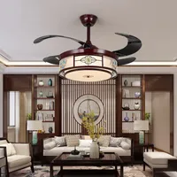 Tavan hayranları Çin inverter fan hafif ev avizesi oturma odası yemek yatak odası