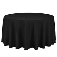 Table de table 10pcs Haute Qualité Noire Polyester plaine pour la décoration de banquet de fête de mariage