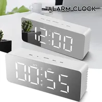 Armbanduhren Spiegel digitaler Wecker Multifunktionale LED-Anzeige Einfache Desktop-Ornament für Wohnzimmer-Zimmer-Schlafzimmer A66