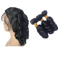 Burmese Hair Loose Wave 1B Color Tangle Free Human Hair Bundles No Synthetic Free Shipping To Different Countries