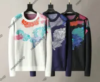 Sommer Paris Herren Frauen Farbe Graffiti Druckpullover klassischer Buchstaben Druck Pullover lässig Frauen Designer Sweatershirts