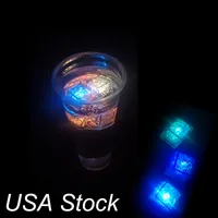 Mini Cubo de hielo LED Multi Cambiando Flash Lights Crystal Cubes para Fiesta Boda Barras de eventos Chirstmas Decoraciones de Halloween Oemled
