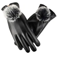 Cinq doigts Gants 1 paire Femmes Gant chaud Glove Cuir Suisse Velours Velvet Drive Driving Touch Touch Screen Mitaines