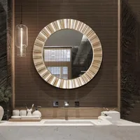 Spiegel Europäischen Stil Klassische Badezimmer Spiegel Wanddekor Wohnzimmer Ornamente Zubehör Wandbild Hintergrund Hängen Klassische runde Kunst