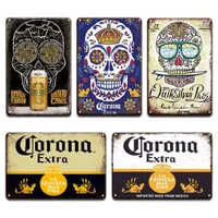 2021 nouveau corona extra bière affiche housse décoration murale métal panneau vintage pub bar salon maison plage salon homme cave décoration panneaux
