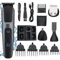 Profissional de tosquiadeira de cabelo tudo em um aparador de barbear elétrico para homens grooming kit de barba aparador conjunto máquina de corte de cabelo