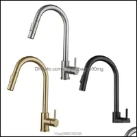 Bathroom Sink Faucets Faucets, Showers & As Home Garden 1/2&quot; Touch On Kitchen With Pl Down Sprayer Smart Deck Plate Stainless Steel D03 20 D