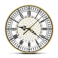 Big Ben Clock Horloge moderne contemporain Horloge murale rétro silencieuse non coque Montre English Accueil Decor Grande Bretagne London cadeau X0705