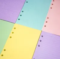 40 Sayfalar 5 Renkler A6 Gevşek Notepads Yaprak Ürün Katı Renk Dizüstü Dolum Spiral Bağlayıcı Içinde Sayfa Planlayıcısı İç Dolgu Kağıtları Okul Ofis Malzemeleri