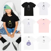 Çocuklar T-Shirt Yaz Tees Tops Bebek Erkek Kız Mektuplar Baskılı Tişörtleri Moda Nefes Çocuk Giyim 10 Stilleri