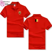 2021 Belgique Belgique Belgique Belgique Polo T-shirts Hommes À Manches Courtes Pays Pays Coton Nation Équipe Drapeau Soyez Bel Shirts H0913