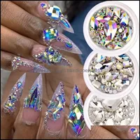Nail Art Decorations & Salon Health Beauty 1 Box Diamond Shiny Rhinestone Ab Flat Back Glass Crystals Mixed Size Gems Acrylic 3D Stone Manic