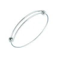 Rostfritt stål DIY Charm Bangle 50-65mm Smycken Hitta Utbyggbar Justerbar Wire Bangles Bracelet Wholesale