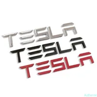 Car Tail Door Letter Sticker Trunk Label Word 3D Stickers Exteriör Dekoration för Tesla Model 3 x S Y Universal Auto Tillbehör