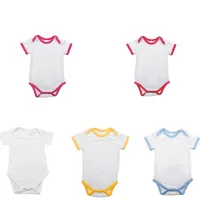 DIY Tekstil Süblimasyon Boşlukları Bebek Tulumlar Beyaz Contton Kız Bebek Romper Isı Transferi Baskı Toddler Erkek Bodysuits Giysi Termal Basın Kıyafet Karışım Boyutları