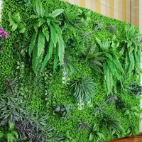 Flores decorativas guirnaldas de la pared de la pared plantas colgantes artificiales vegetación helecho hierba ramo de plástico hojas de seda seto