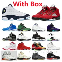 Raging Bull 2021 hommes Basketball Chaussures 5 Wings Pro Stars Bred 5s Athlétisme Sneakers Michigan Sail Stealth 2.0 Fire Red 13s Blanche Obsidia Blanc Poudre Bleu Star Star Star