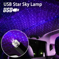 5V USB Powered Galaxy Star Projector Lampa Romantisk Led Starry Sky Night Light för biltak Hem Rum Tak Inredning Plug and Play